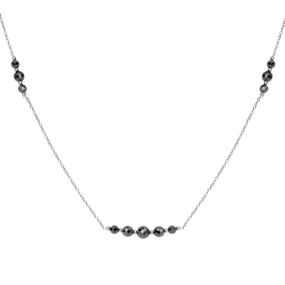 925 Sterling Silver Nano Emerald and Zirconia Pendant  9.15cttw Black Genuine Moissanite Necklace 925 Sterling Silver